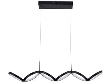 Dainolite Philo 1-Light Matte Black Linear Island Pendant DNPHO4050LEDHPMB