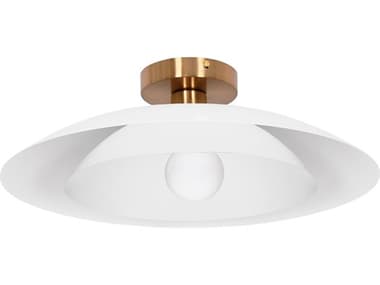 Dainolite Pima 1-Light Matte White Dome Semi Flush Mount DNPIM171SFMW