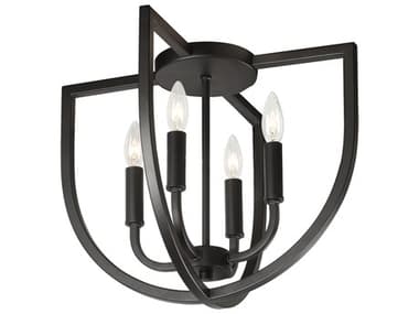 Dainolite Pamela 4-Light Matte Black Flush Mount DNPLA154FHMB