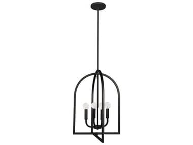 Dainolite Pamela 4-Light Matte Black Pendant DNPLA164PMB