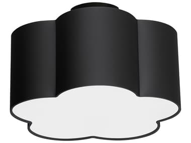 Dainolite Phlox 3-Light Matte Black Drum Flush Mount DNPLX152FHMBBK