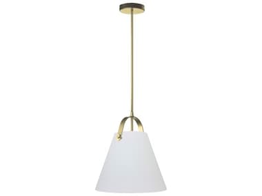 Dainolite Polly 1-Light Aged Brass Drum Pendant DNPOL121PAGBWH