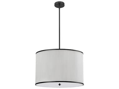 Dainolite Prudy 4-Light Matte Black Drum Pendant DNPRD243PMB