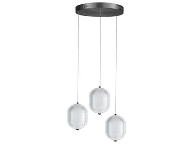 Dainolite Peri 3-Light Matte Black Mini Pendant DNPRI1222LEDPMB
