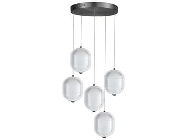 Dainolite Peri 5-Light Matte Black Pendant DNPRI1530LEDPMB