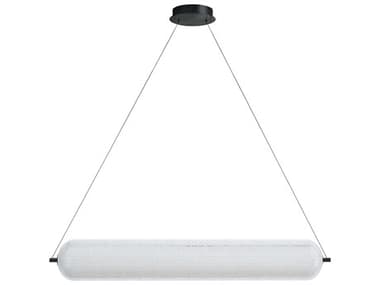 Dainolite Peri 1-Light Matte Black Cylinder Linear Island Pendant DNPRI4236LEDHPMB