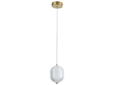 Dainolite Peri 1-Light Aged Brass Mini Pendant DNPRI67LEDPAGB