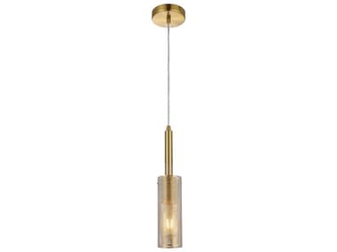 Dainolite Percy 1-Light Aged Brass Cylinder Mini Pendant DNPRYMMAGB