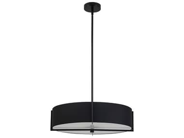 Dainolite Preston 4-Light Matte Black Round Pendant DNPST214PMBBK