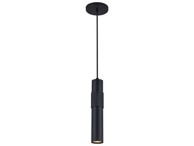 Dainolite Passwell 1-Light Matte Black Cylinder Mini Pendant DNPSW121PMB