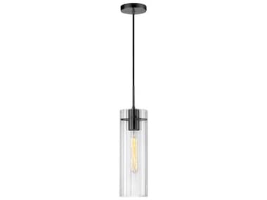 Dainolite Patia 1-Light Matte Black Cylinder Mini Pendant DNPTA51PCFFMB