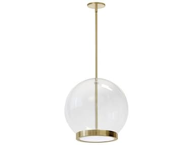 Dainolite Picotas 1-Light Aged Brass Globe Mini Pendant DNPTS1215LEDPAGB
