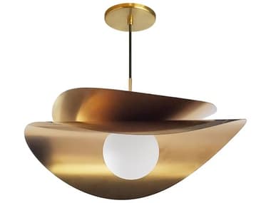 Dainolite Paven 1-Light Aged Brass Pendant DNPVN2015LEDPAGB