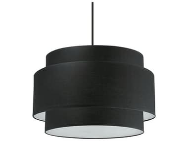Dainolite Priya 4-Light Matte Black Drum Tiered Pendant DNPYA224CMBBK