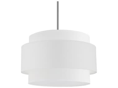 Dainolite Priya 4-Light Polished Chrome White Drum Tiered Pendant DNPYA224CPCWH