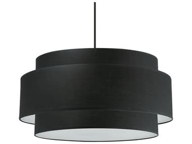 Dainolite Priya 4-Light Matte Black Drum Tiered Pendant DNPYA304CMBBK
