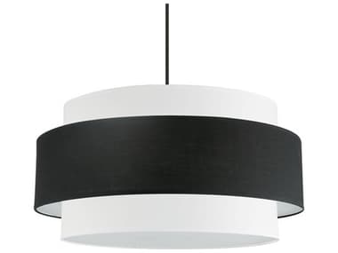 Dainolite Priya 4-Light Matte Black Drum Tiered Pendant DNPYA304CMBBW