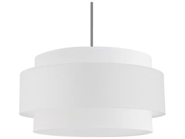 Dainolite Priya 4-Light Polished Chrome White Drum Tiered Pendant DNPYA304CPCWH