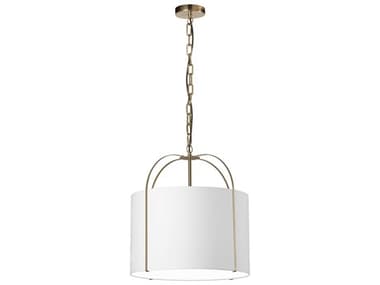 Dainolite Quincy 1-Light Gold Drum Pendant DNQCY181PGLDWH