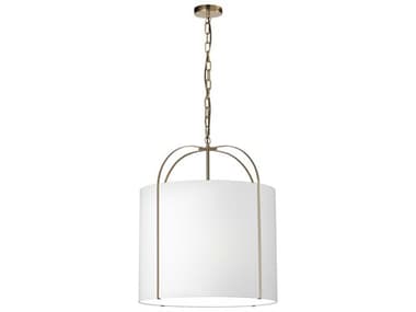 Dainolite Quincy 3-Light Gold Drum Pendant DNQCY221PGLDWH