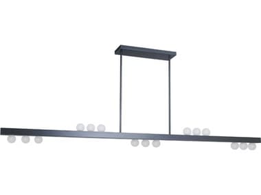 Dainolite Raleigh 15-Light Matte Black Linear Island Pendant DNRAL7215HPMB