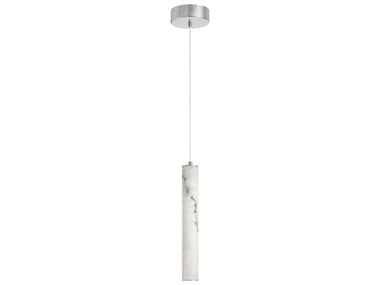 Dainolite Reuben 1-Light White Polished Chrome Cylinder Mini Pendant DNRBN1210PPCALB