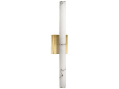 Dainolite Reuben 1-Light White Aged Brass Wall Sconce DNRBN2420WAGBALB