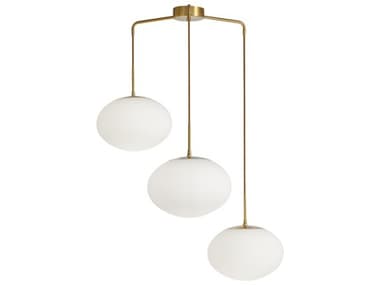 Dainolite Rachel 3-Light Aged Brass Pendant DNRCL323PAGB
