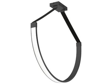 Dainolite Regan 1-Light Matte Black White Linear Pendant DNREG401LEDPMB