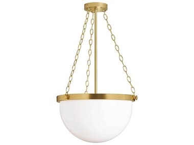Dainolite Rhonda 1-Light Aged Brass Bowl Pendant DNRHO151PAGB