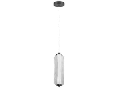 Dainolite Ramona 1-Light Matte Black Cylinder Mini Pendant DNRMA1210LEDPMB