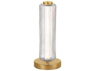 Dainolite Ramona Aged Brass Clear Glass Table Lamp DNRMA1510LEDTAGB