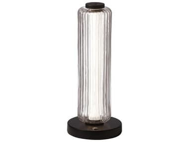 Dainolite Ramona Matte Black Clear Glass Table Lamp DNRMA1510LEDTMB