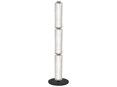 Dainolite Ramona Matte Black Clear Glass Floor Lamp DNRMA4530LEDFMB
