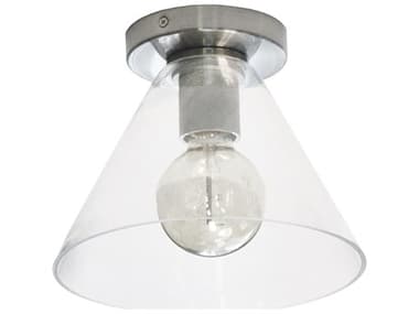 Dainolite Roswell 1-Light Satin Chrome Flush Mount DNRSW91FHSCCLR