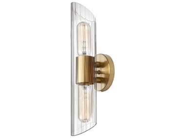 Dainolite Samantha 2-Light Aged Brass Vanity Light DNSAM162WAGB
