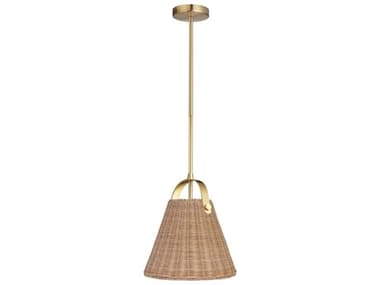 Dainolite Shenandoah 1-Light Natural Aged Brass Empire Pendant DNSND141PAGB