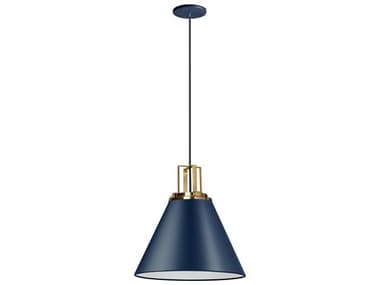 Dainolite Sonus 1-Light Cobalt Blue Aged Brass Pendant DNSNS141PCBAGB