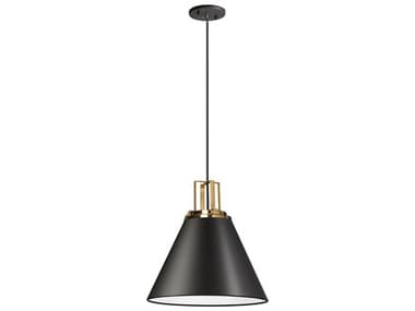 Dainolite Sonus 1-Light Matte Black Aged Brass Pendant DNSNS141PMBAGB