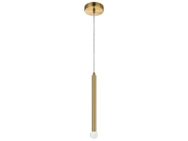 Dainolite Sanya 1-Light Aged Brass Linear Mini Pendant DNSNY121PAGB