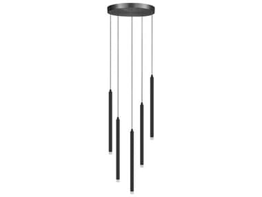 Dainolite Sanya 5-Light Matte Black Linear Pendant DNSNY1815LEDPMB