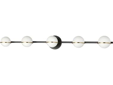 Dainolite Sofia 5-Light Matte Black Aged Brass Vanity Light DNSOF415WMBAGB