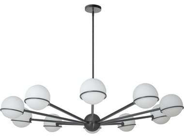 Dainolite Sofia 10-Light Matte Black Globe Chandelier DNSOF5010CMB