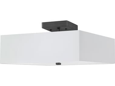 Dainolite Seren 3-Light Matte Black White Semi Flush Mount DNSRN143SFMBWH