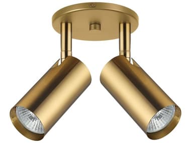 Dainolite Stanly 2-Light Aged Brass Cylinder Spot Light DNSTY72SPTAGB