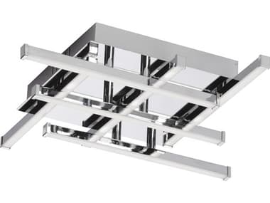 Dainolite Summit 6-Light Polished Chrome Geometric Linear Flush Mount DNSUM1414FHPC