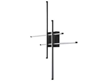 Dainolite Summit 4-Light Matte Black Geometric Linear Flush Mount DNSUM3223LEDFHMB