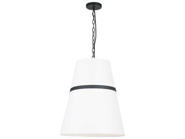 Dainolite Symphony 3-Light Matte Black White Drum Pendant DNSYM183PMBWH