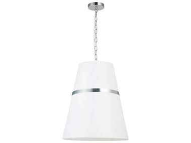 Dainolite Symphony 3-Light Polished Chrome White Drum Pendant DNSYM183PPCWH