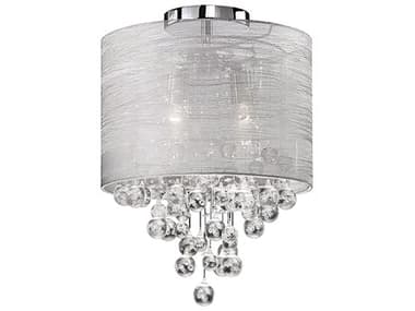 Dainolite Tahnee 2-Light Polished Chrome Drum Flush Mount DNTAH122FHPC